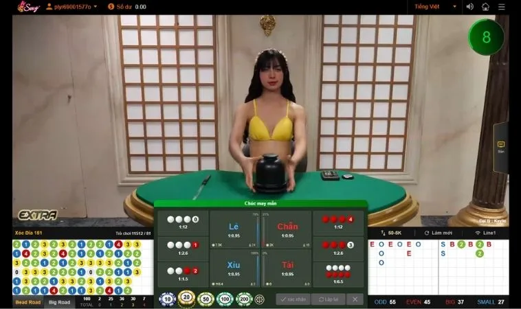 Khám Phá Game Xóc Đĩa WW88 Tỷ Lệ Cược Cao Nhận Thưởng Siêu Tốc 2 Trải nghiệm chơi Xóc Đĩa WW88 cùng dealer xinh đẹp