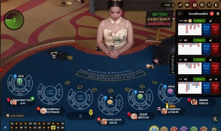 Làm Chủ Bàn Cược Blackjack WW88 Nắm Vững Chiến Thuật Thắng Lớn 2 Giao diện chơi Blackjack WW88